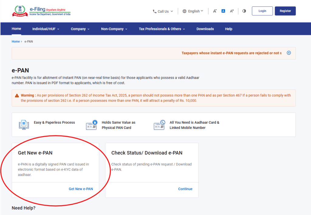 New PAN Card Online Apply 2026: सिर्फ 10 मिनट में घर बैठे पैन कार्ड कैसे बनाएँ? जानिए पूरी प्रक्रिया और जरूरी Documents 5 New PAN Card Online Apply 2026 Incometax