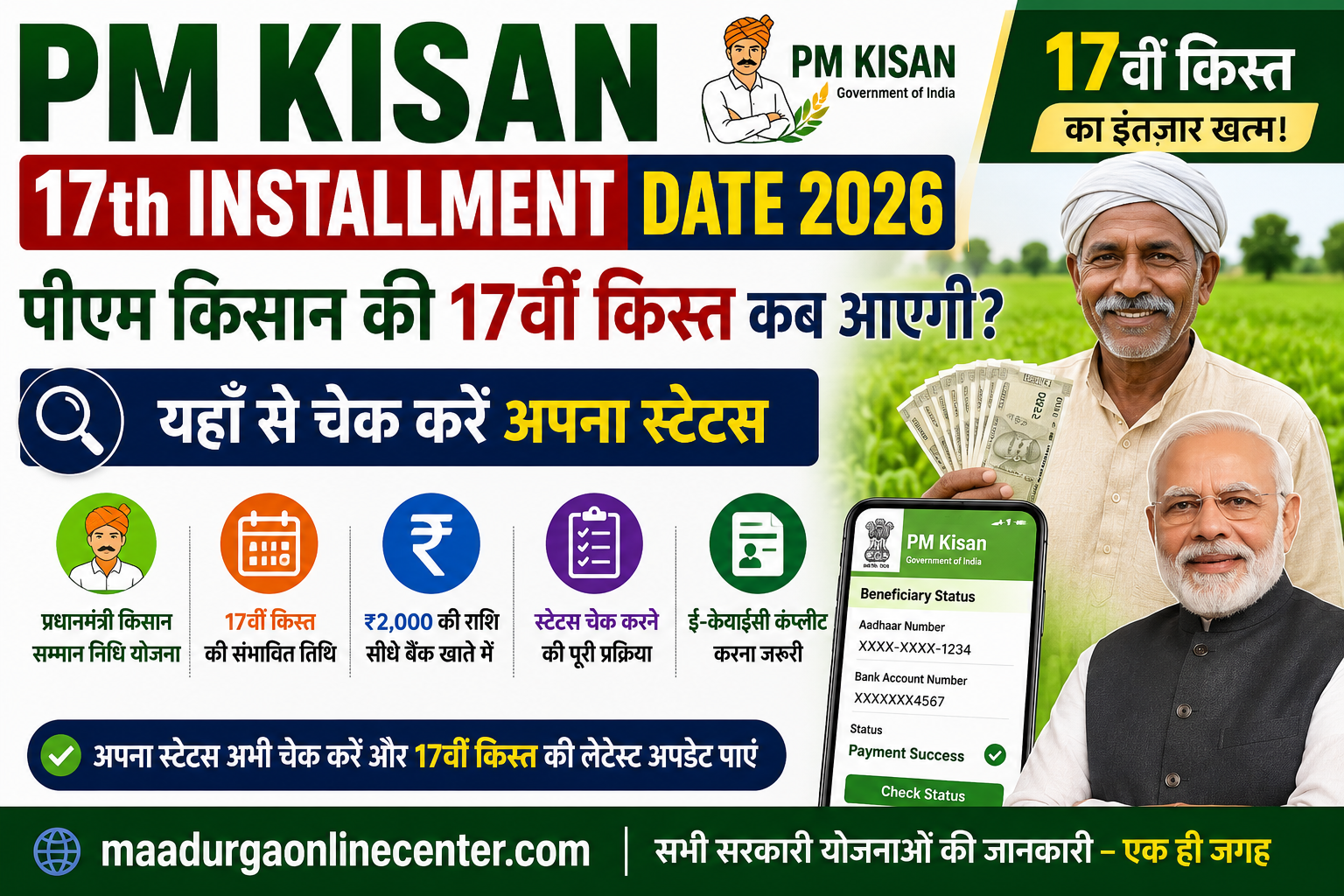 PM Kisan 17th Installment Date 2026