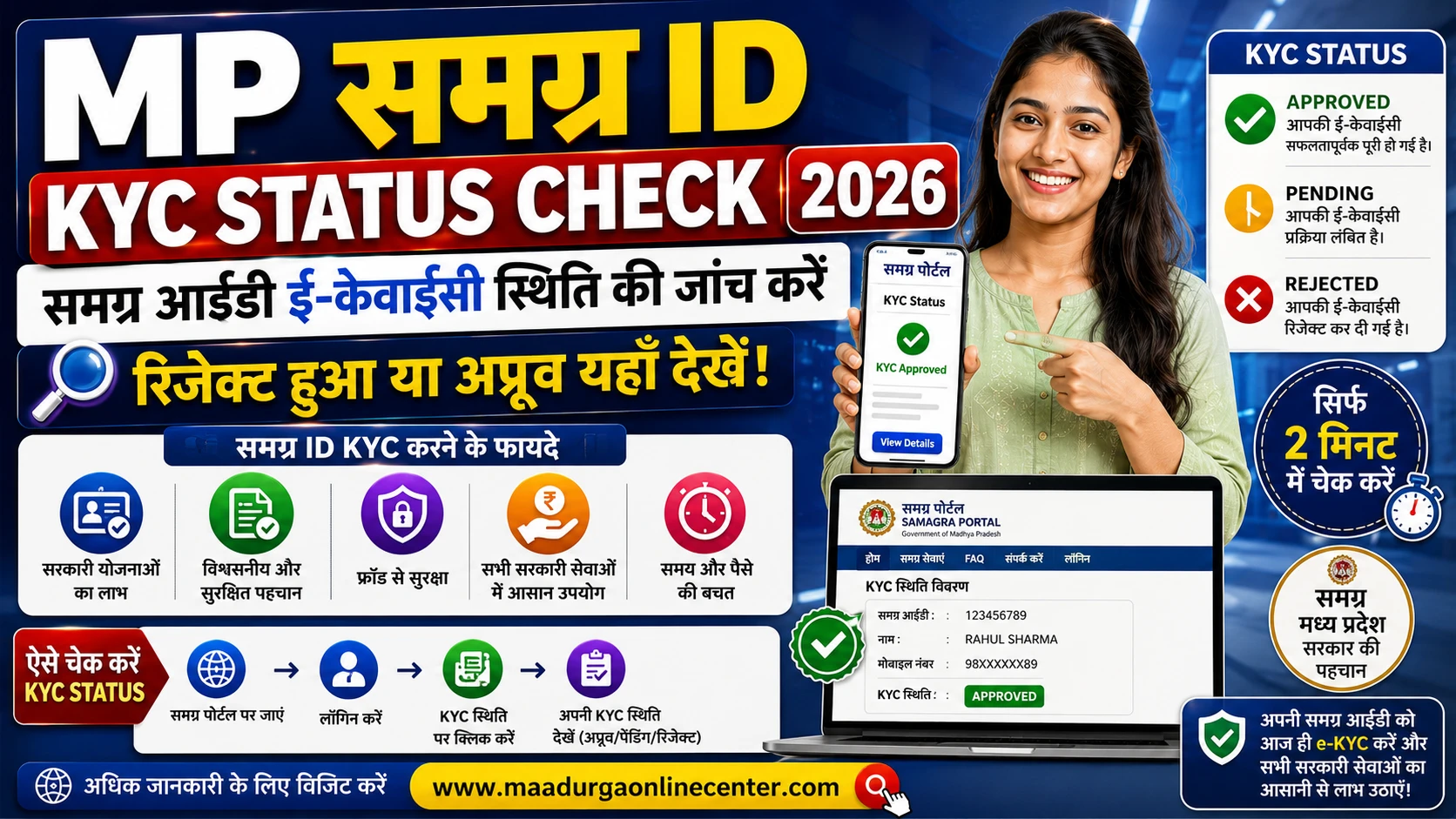 MP Samagra ID KYC Status Check Member Profile Aadhaar Link 2026