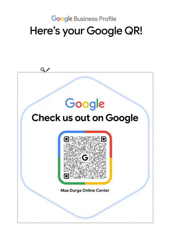 Maa Durga Online Cener Google QR CodeMaa Durga Online Cener Google QR Code