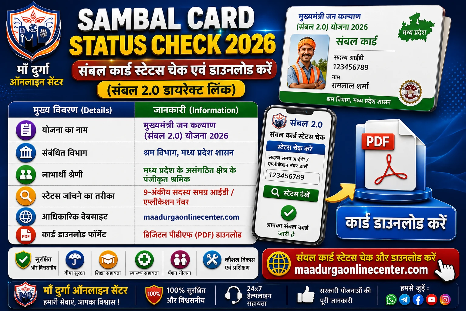 MP Sambal Card Status Check 2026 Download Beneficiary Dashboard Online, Sambal Card Status Check 2026